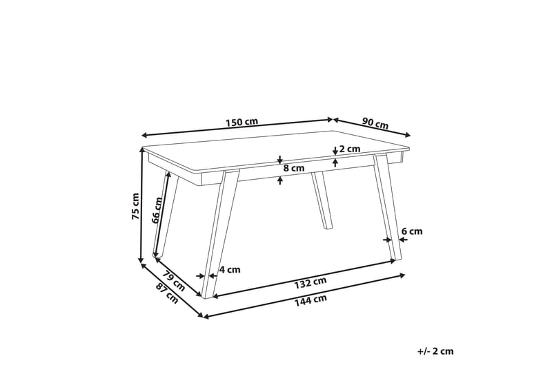 Matagami Matbord 90x150 cm - Ljusbrun/Grå - Möbler - Matplats - Matbord & köksbord
