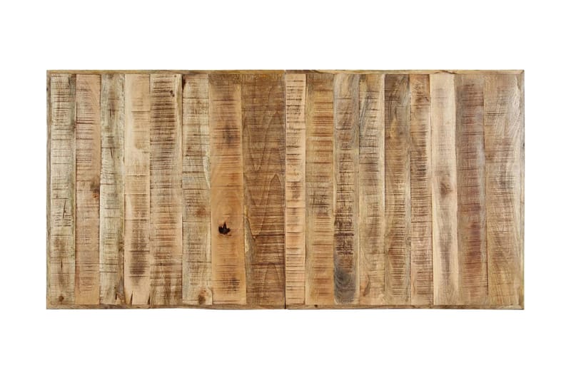 Matbord 160x80x75 cm massivt grovt mangoträ - Brun - Bord - Matbord & köksbord