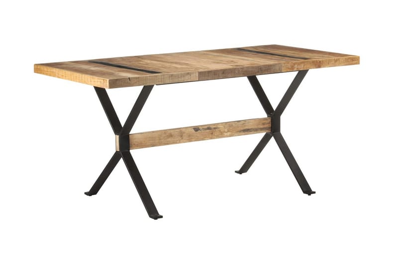 Matbord 160x80x76 cm grovt mangoträ - Brun - Möbler - Matplats - Matbord & köksbord