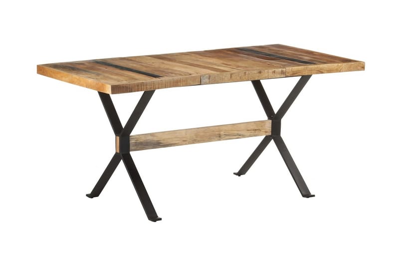 Matbord 160x80x76 cm grovt mangoträ - Brun - Möbler - Matplats - Matbord & köksbord