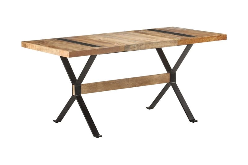 Matbord 160x80x76 cm grovt mangoträ - Brun - Möbler - Matplats - Matbord & köksbord