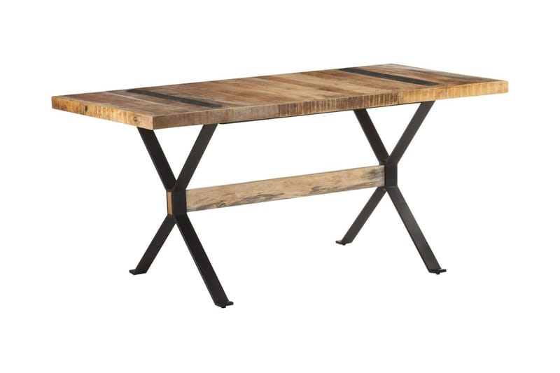 Matbord 160x80x76 cm grovt mangoträ - Brun - Möbler - Matplats - Matbord & köksbord