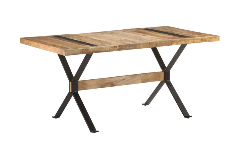 Matbord 160x80x76 cm grovt mangoträ - Brun - Möbler - Matplats - Matbord & köksbord