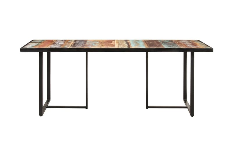 Matbord 200 cm massivt återvunnet trä - Brun - Möbler - Matplats - Matbord & köksbord