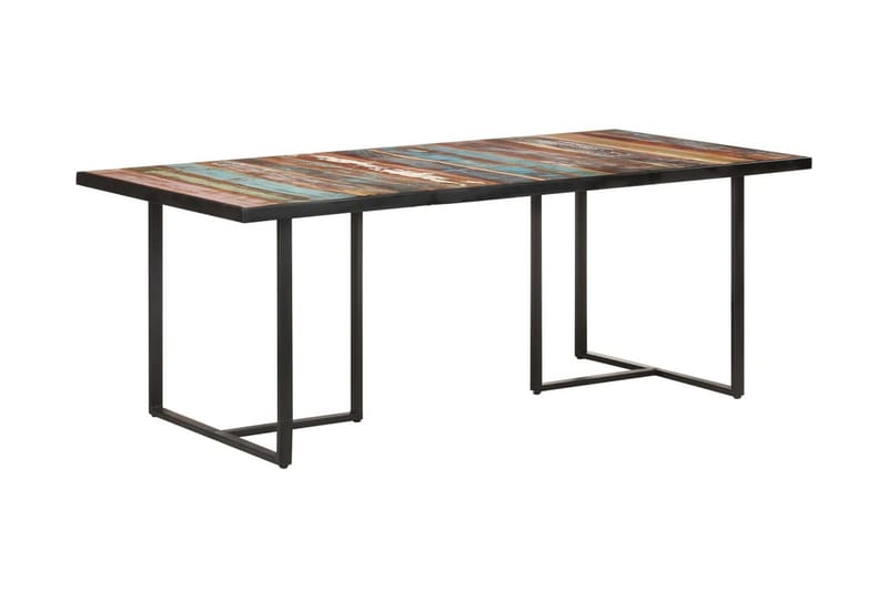 Matbord 200 cm massivt återvunnet trä - Brun - Möbler - Matplats - Matbord & köksbord