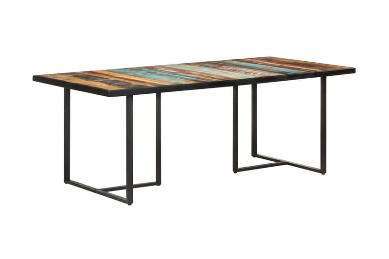 Matbord 200 cm massivt återvunnet trä - Brun - Möbler - Matplats - Matbord & köksbord