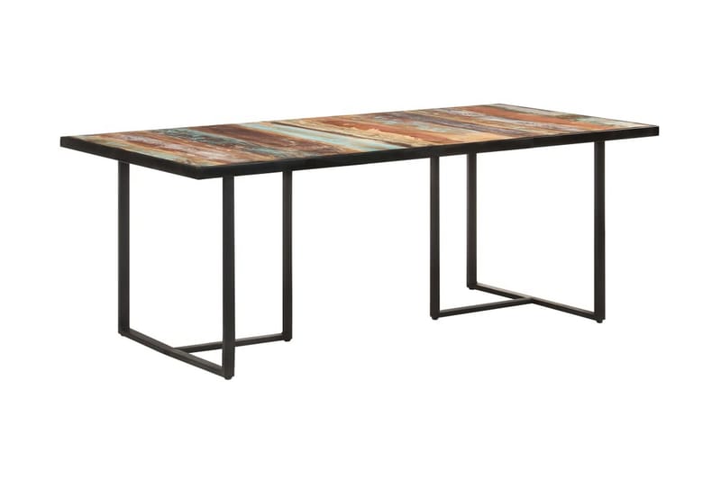 Matbord 200 cm massivt återvunnet trä - Brun - Möbler - Matplats - Matbord & köksbord