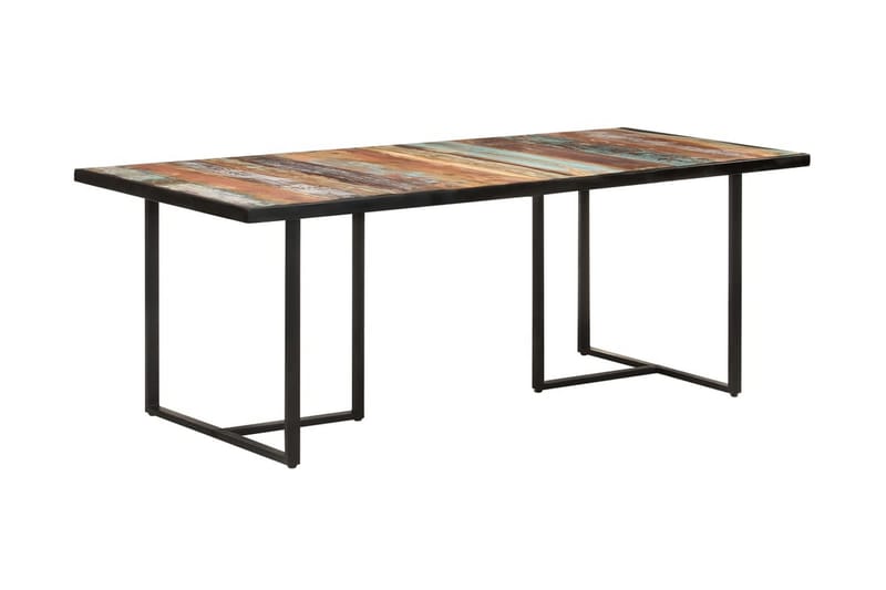 Matbord 200 cm massivt återvunnet trä - Brun - Möbler - Matplats - Matbord & köksbord