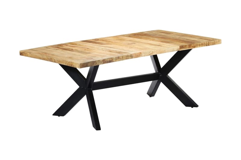 Matbord 200x100x75 cm massivt mangoträ - Brun - Bord - Matbord & köksbord