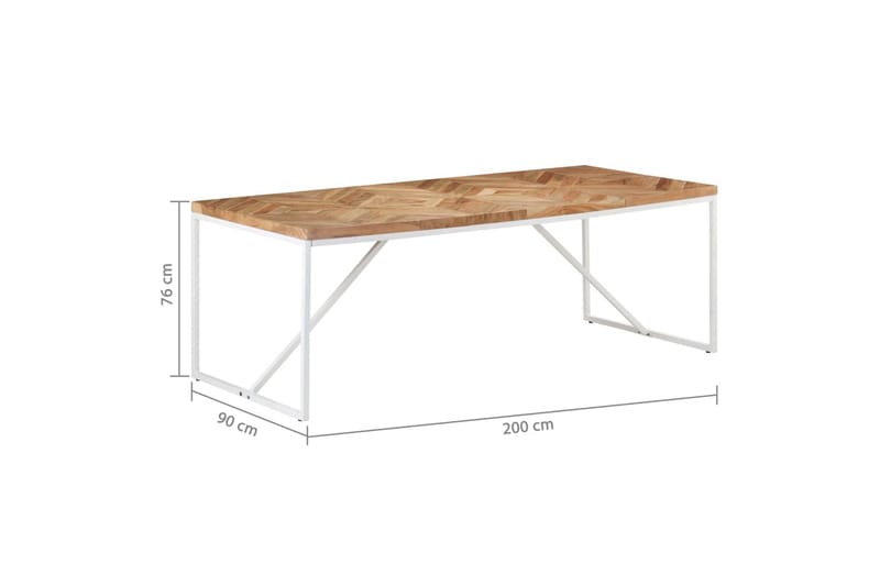 Matbord 200x90x76 cm massivt akaciaträ och mangoträ - Brun - Bord - Matbord & köksbord