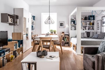 4You Rektangulärt Matbord 200x100 cm i Trä med Lådor - Vit - Möbler - Matplats - Matbord & köksbord