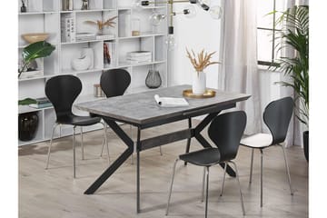 Abenson Matbord 180 cm Förlängningsbart - Grå/Svart - Möbler - Matplats - Matbord & köksbord