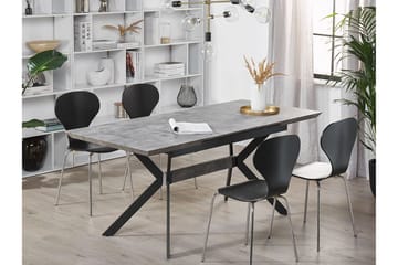Abenson Matbord 180 cm Förlängningsbart - Grå/Svart - Möbler - Matplats - Matbord & köksbord