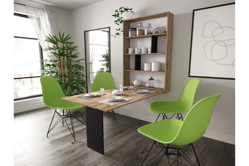 Abi Matbord 149 cm, Trä/Natur/Svart