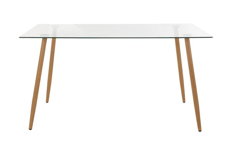 Abia Matbord 140 cm Glas, Brun