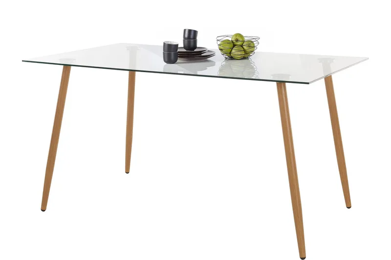 Abia Matbord 140 cm Glas - Brun - Möbler - Matplats - Matbord & köksbord