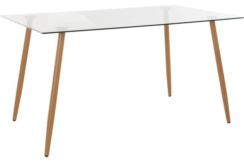 Abia Rektangulärt Matbord 140 cm med Trä- och Ekutseende - Transparent - Möbler - Matplats - Matbord & köksbord