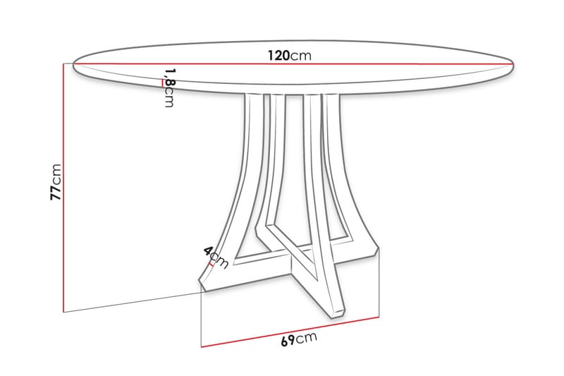 ACHUFF Matbord Vit högglans - Bord - Matbord & köksbord