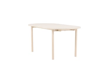 Andy Ovalt Matbord 180 cm med Trä- och Ekutseende - Vit - Möbler - Matplats - Matbord & köksbord