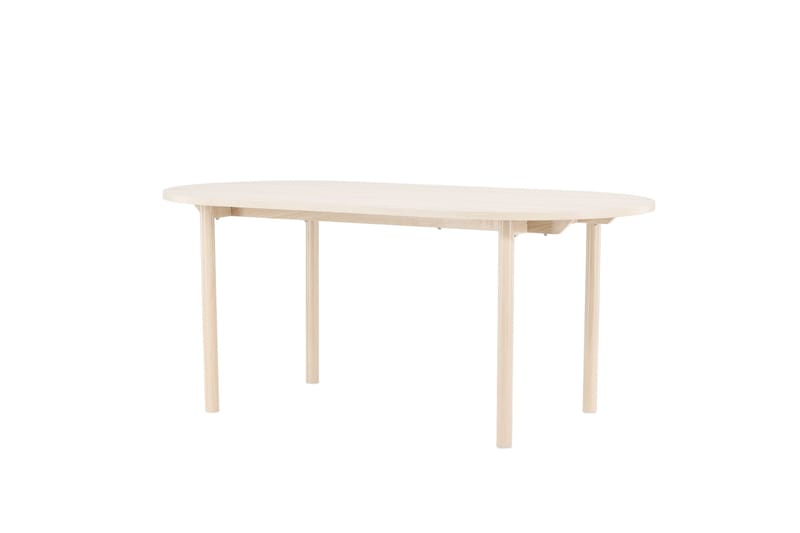 Andy Ovalt Matbord 180 cm med Trä- och Ekutseende - Vit - Möbler - Matplats - Matbord & köksbord