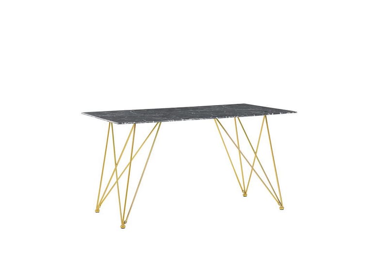 ARRINO Matbord 140 cm Svart/Guld - Möbler - Matplats - Matbord & köksbord