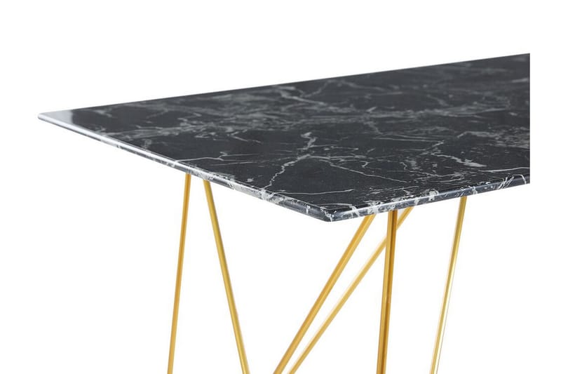 ARRINO Matbord 140 cm Svart/Guld - Möbler - Matplats - Matbord & köksbord