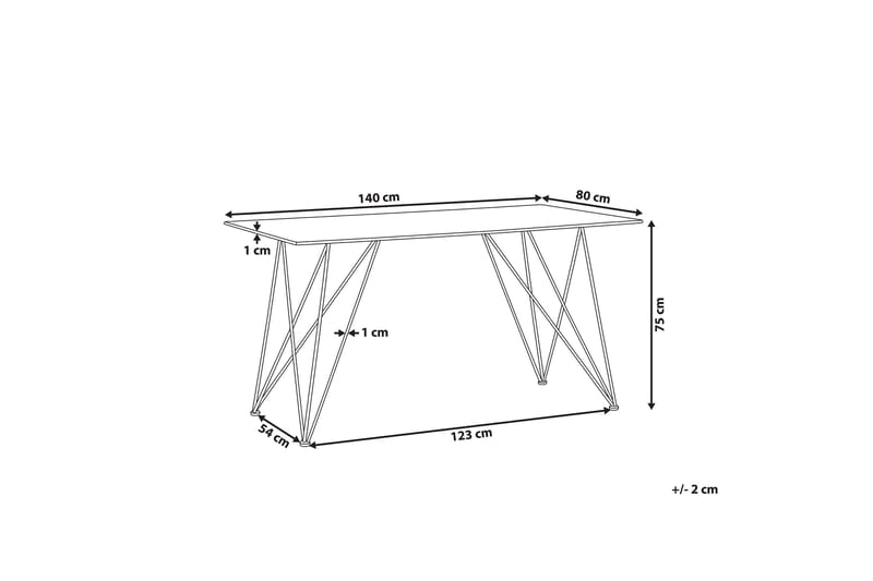 ARRINO Matbord 140 cm Svart/Guld - Möbler - Matplats - Matbord & köksbord