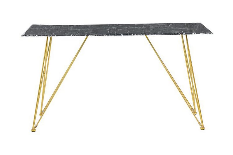 ARRINO Matbord 140 cm Svart/Guld - Möbler - Matplats - Matbord & köksbord