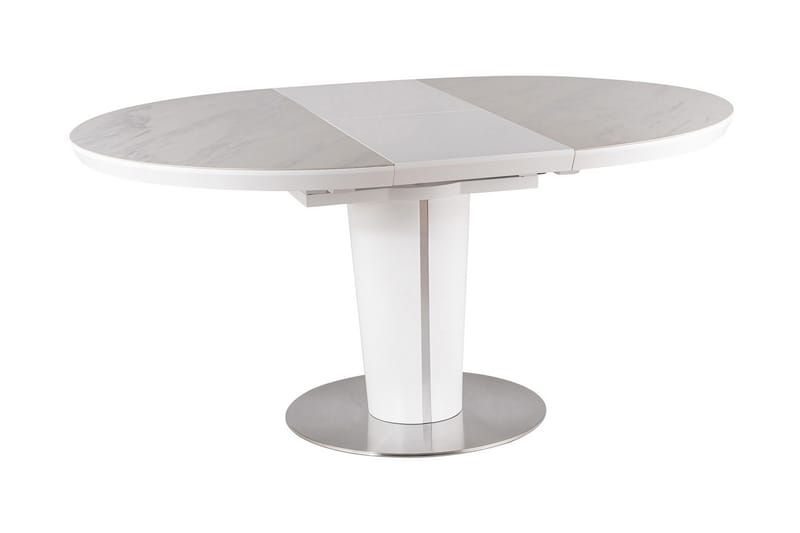 ATANDO Förlängningsbart Matbord 120 cm Runt Keramik/Ljus - Marmorbord - Bord - Matbord & köksbord