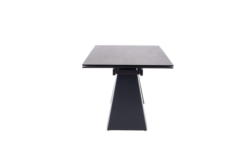 AUPS Förlängningsbart Matbord 160 cm Glas/Betonggrå/Mattsvar - Bord - Matbord & köksbord
