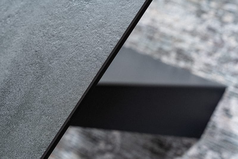 AUPS Förlängningsbart Matbord 160 cm Glas/Betonggrå/Mattsvar - Bord - Matbord & köksbord
