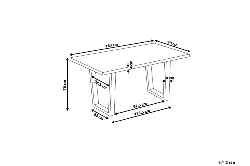 Austin Matbord 160 cm - Brun - Möbler - Matplats - Matbord & köksbord