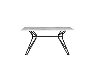 Ballina Matbord 160 cm - Vit/Svart - Möbler - Matplats - Matbord & köksbord