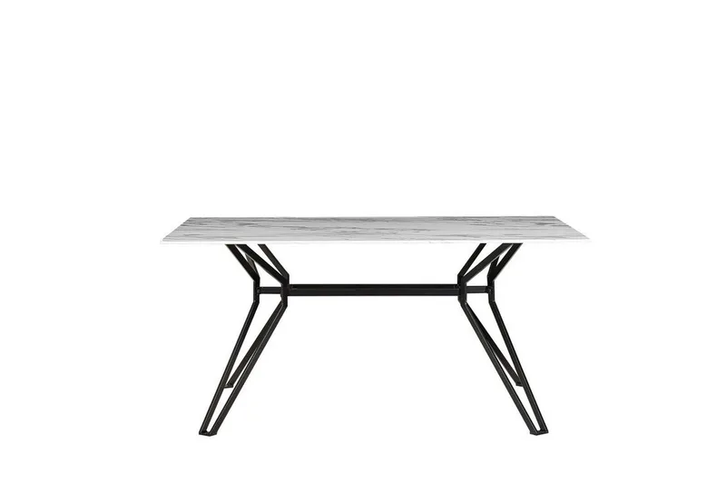 Ballina Matbord 160 cm - Vit/Svart - Möbler - Matplats - Matbord & köksbord