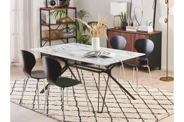 Ballina Matbord 160 cm - Vit/Svart - Möbler - Matplats - Matbord & köksbord
