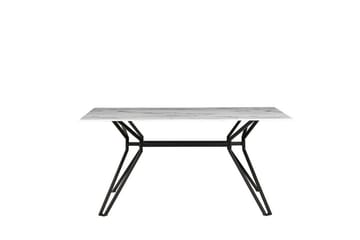 Ballina Rektangulärt Matbord 160 cm i Metall med Marmorutseende - Vit - Möbler - Matplats - Matbord & köksbord