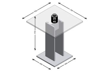 Bandol Matbord 70 cm - Vit - Möbler - Matplats - Matbord & köksbord