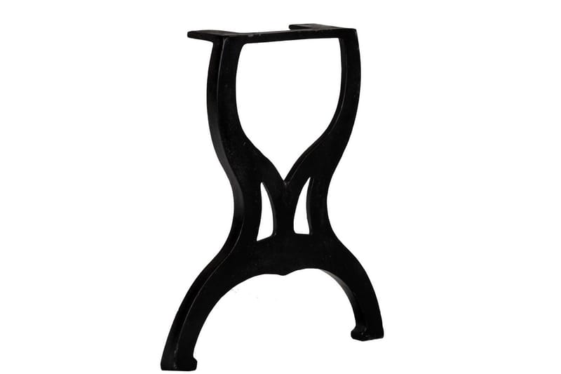 Bänkben 2 st X-ram gjutjärn - Svart - Möbler - Tillbehör & accessoarer - Bordstillbehör - Bordsben