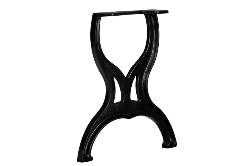 Bänkben 2 st X-ram gjutjärn - Svart - Möbler - Tillbehör & accessoarer - Bordstillbehör - Bordsben