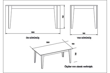 Bascle Matbord 180 cm - Vit - Möbler - Matplats - Matbord & köksbord