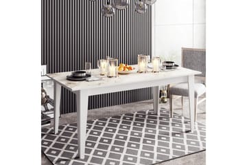 Bascle Rektangulärt Matbord 180 cm med Marmorutseende - Vit - Möbler - Matplats - Matbord & köksbord