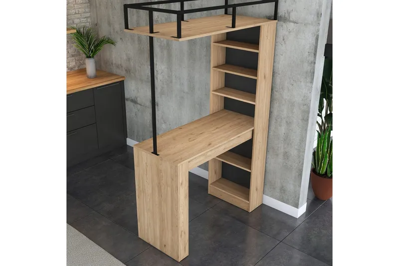 Matbord Beloumont Valnöt / Svart - Svart/Mörkbrun - Möbler - Matplats - Matbord & köksbord