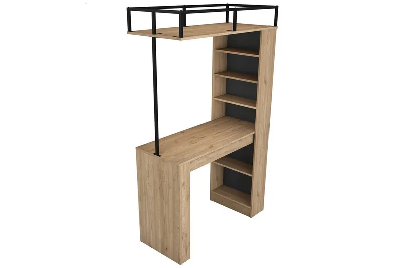 Matbord Beloumont Valnöt / Svart - Svart/Mörkbrun - Möbler - Matplats - Matbord & köksbord