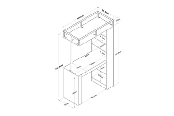 Matbord Beloumont Valnöt / Svart - Svart/Mörkbrun - Möbler - Matplats - Matbord & köksbord
