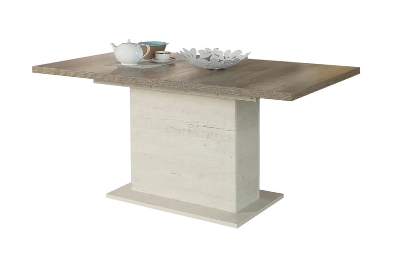 BESCH Matbord 90 cm Brun/Vit - Möbler - Matplats - Matbord & köksbord