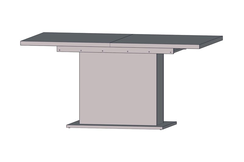 BESCH Matbord 90 cm Brun/Vit - Möbler - Matplats - Matbord & köksbord