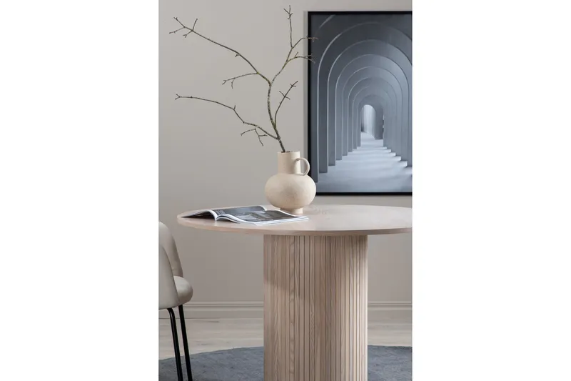 Bianca Matbord 110 cm Runt - Beige - Möbler - Matplats - Matbord & köksbord