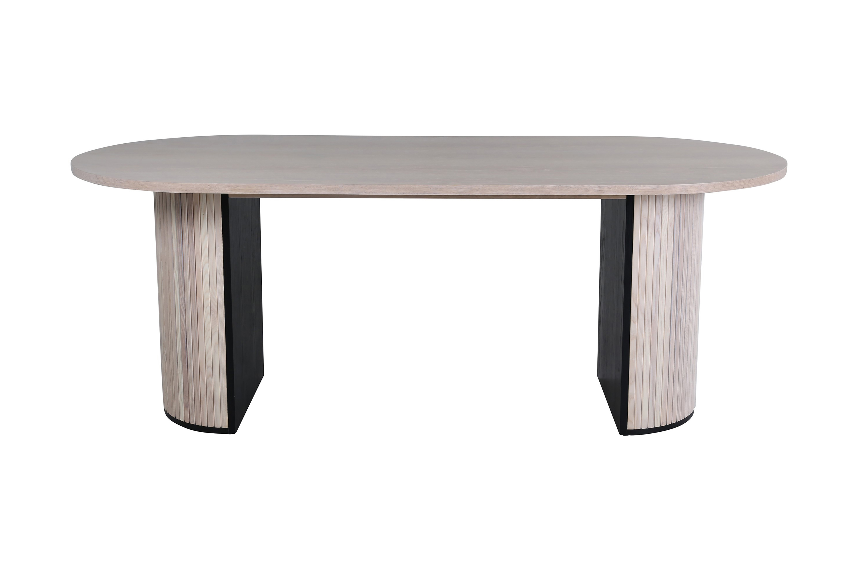 bianca matbord 200 cm ovalt - beige