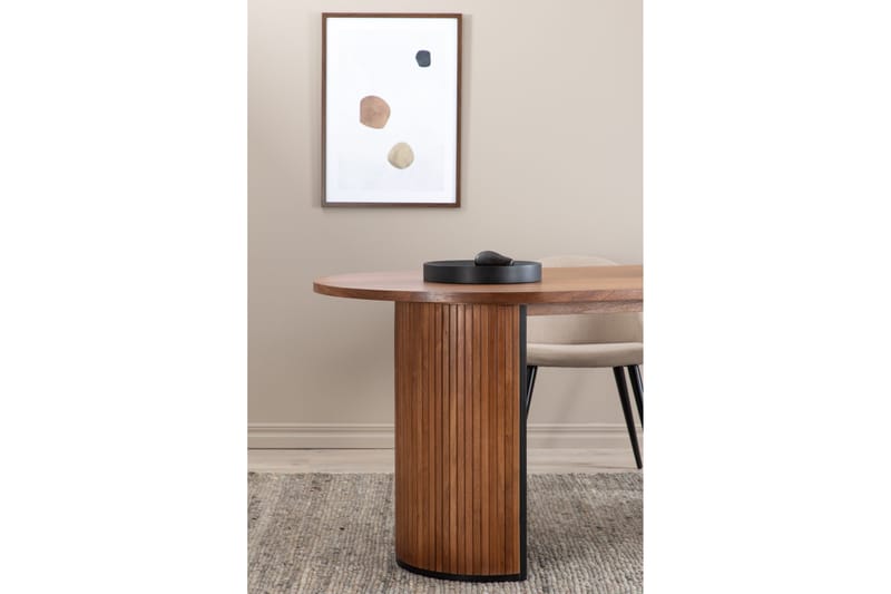 Bianca Matbord 200 cm Ovalt - Valnötsbrun - Möbler - Matplats - Matbord & köksbord