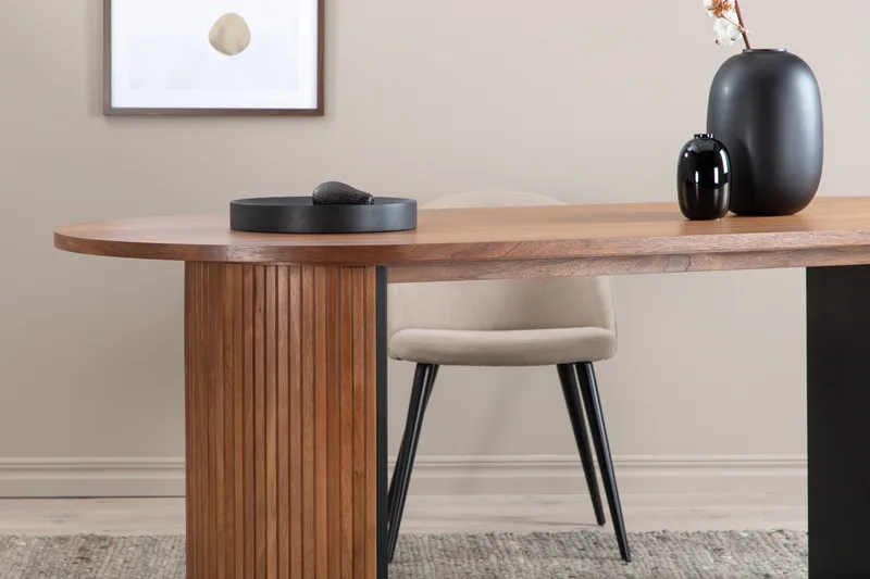 Bianca Matbord 200 cm Ovalt - Valnötsbrun - Möbler - Matplats - Matbord & köksbord